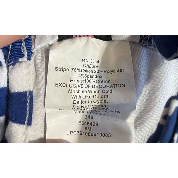 Counting Daisies baby girl blue/ yellow romper 9 months - Picture 6 of 6